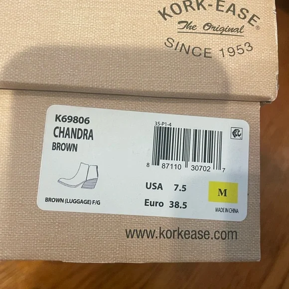 Kork-Ease Brown Ankle Booties with Wedge Heel - Picture 6 of 6